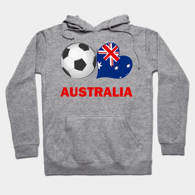 Soccer Fan Australia Hoodie by CafePretzel